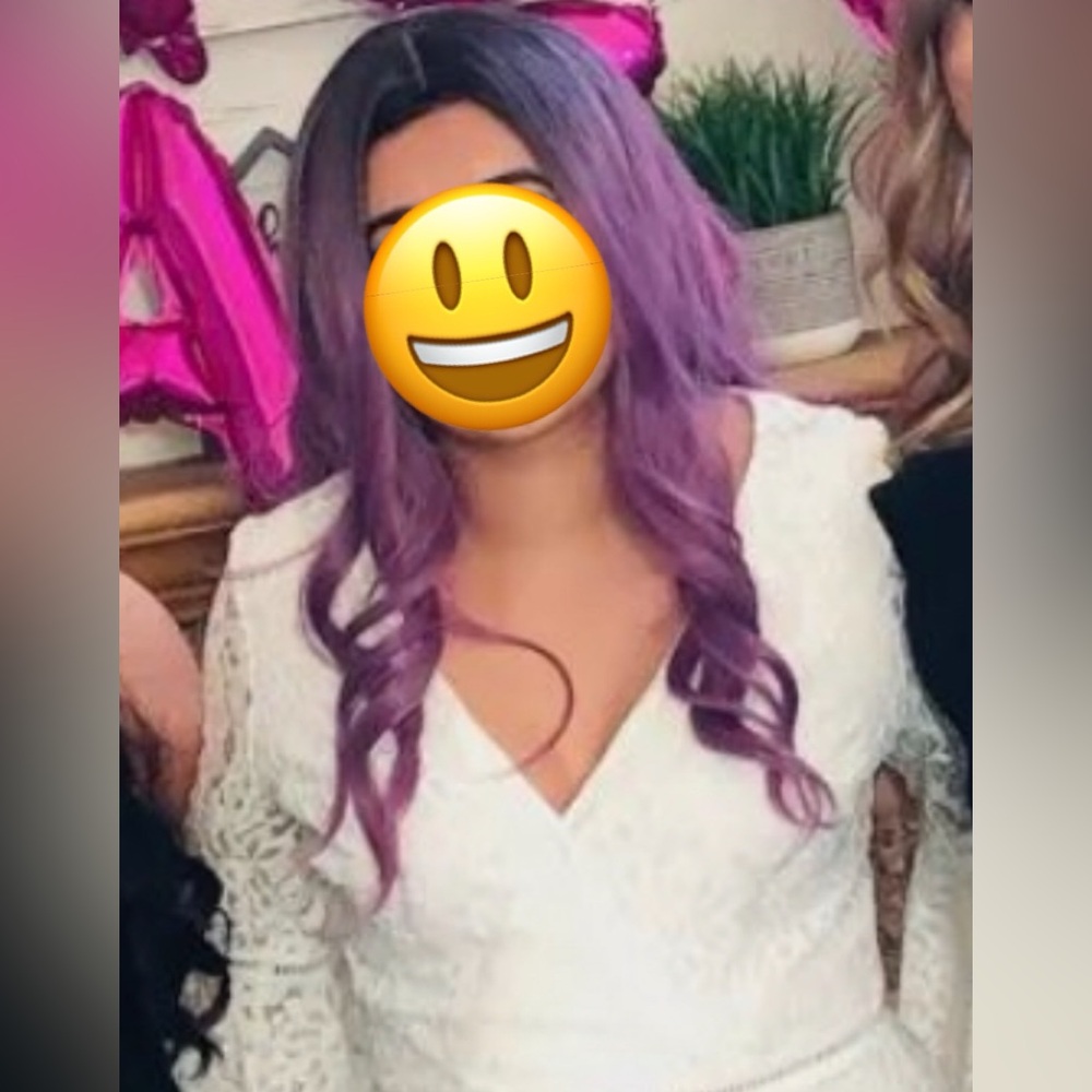 Gently used long Purple Wig